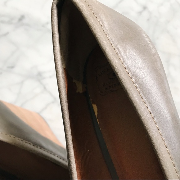 Lucky Brand Gray Brown Laila Leather Wedge Heels - Picture 8 of 8